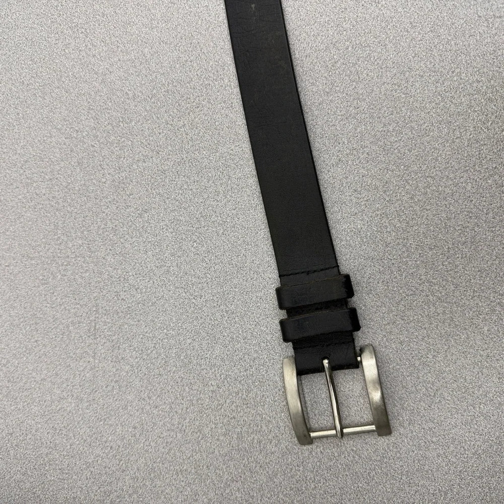 LeJon Tulliani Belt Mens 38 Black Leather Buckle Classic Everyday Casual USA